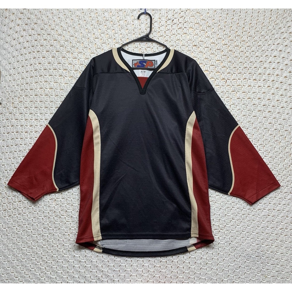 Rare VTG SP‎ Authentic Jersey Men's Sz S Fight Strap Black Red Yellow FLC